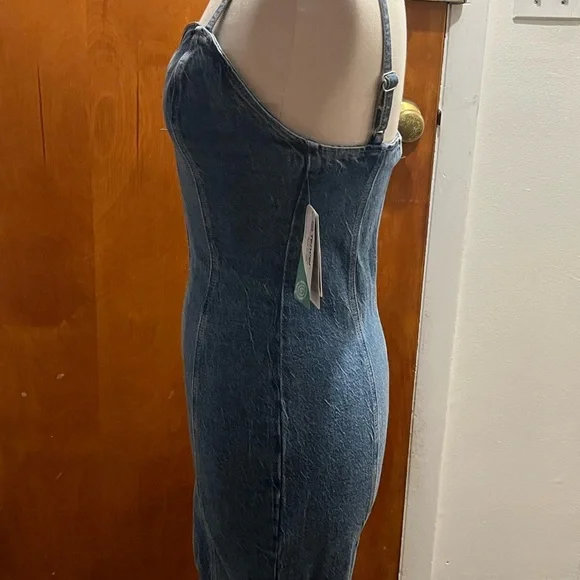 Guess Women’s Raye Zip Front Blue Denim Dress. Size S NWT. - Picture 4 of 11